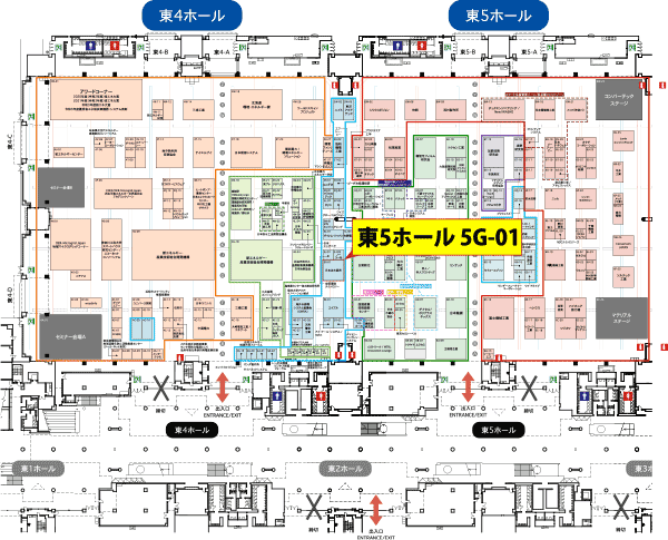 インターアクア2022 東京ビッグサイト東4・5ホールブースレイアウト